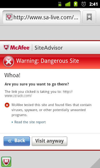 McAfee Securityv4.5.1.1051