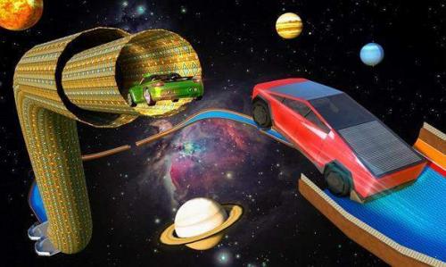 坡道汽车特技赛车v4