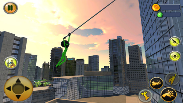 绿火柴人绳索英雄v1.0